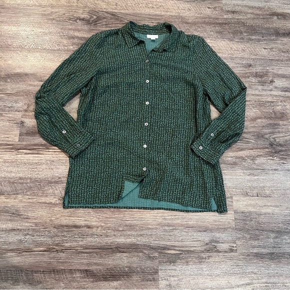 J Jill Button Long sleeve Blouse - Picture 1 of 8